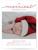The Merriest Christmas Of All Holiday Birth Announcements