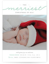 The Merriest Christmas Of All Holiday Birth Announcements