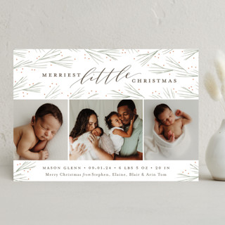 Merriest Little Christmas Holiday Birth Announcements