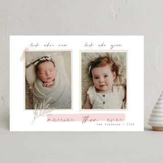 We Grew Holiday Birth Announcements