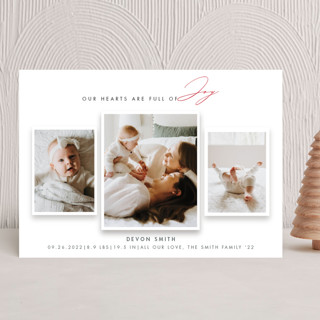 joy bundle Holiday Birth Announcements