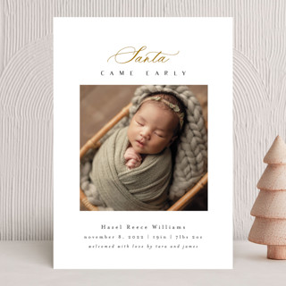 Santa Came Early Holiday Birth Announcements