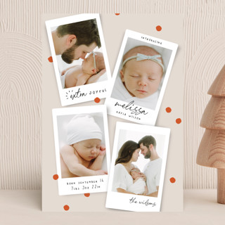 Polaroids Holiday Birth Announcements