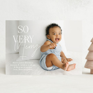 our cheer Holiday Birth Announcements