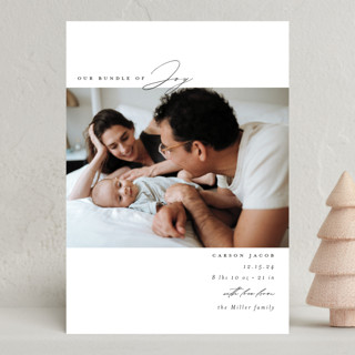 Bundle Holiday Birth Announcements