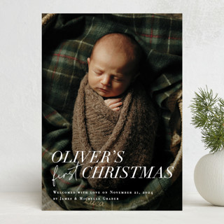 1st Christmas Holiday Birth Announcements