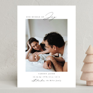 Bundle Holiday Birth Announcements