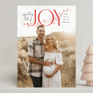 Expecting More Joy Holiday Birth Announcements