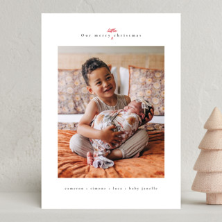 a new little christmas Holiday Birth Announcements