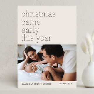 Early Christmas Holiday Birth Announcements