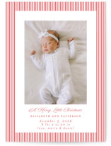 Holiday Baby Stripes Holiday Birth Announcements