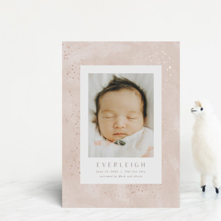 Sweet Everleigh Foil-Pressed Birth Announcement Petite Cards