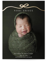 Bow Tied Foil-Pressed Birth Announcements
