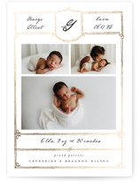 Antique Foil-Pressed Birth Announcements