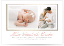Byline Foil-Pressed Birth Announcements