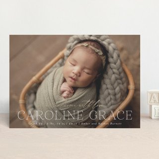 Loving Welcome Foil-Pressed Birth Announcements