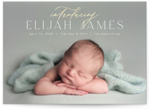 Overjoyed Foil-Pressed Birth Announcements