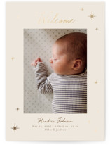 Scattered Stars Foil-Pressed Birth Announcements