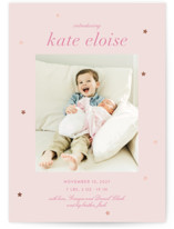 Plum Perfect Foil-Pressed Birth Announcements