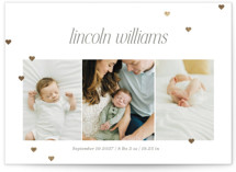 Lots of Love Foil-Pressed Birth Announcements