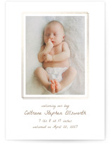 caufre Foil-Pressed Birth Announcements