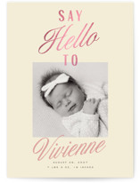 Adeline Foil-Pressed Birth Announcements