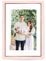 Preppy fabric Foil-Pressed Birth Announcements