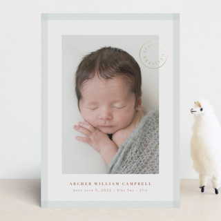 special delivery stamp Foil-Pressed Birth Announcements