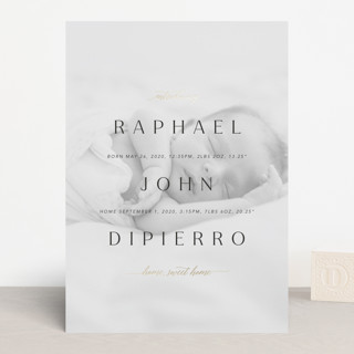 Journey Home Foil-Pressed Birth Announcements