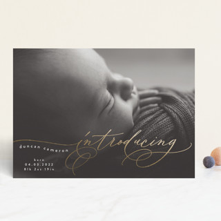 outstanding Foil-Pressed Birth Announcements