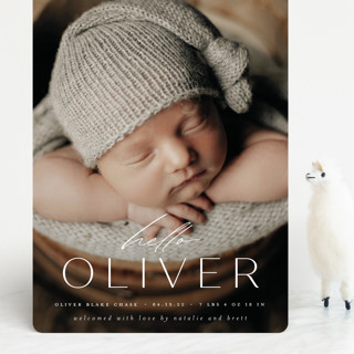 Hello Baby Grand Birth Announcements