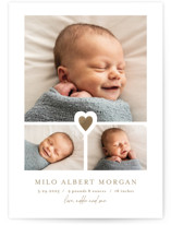 our little sweetheart Foil-Pressed Grand Birth Announcements