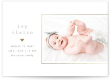 Our Little Love Foil-Pressed Grand Birth Announcements