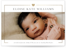 Lovely Foil-Pressed Grand Birth Announcements