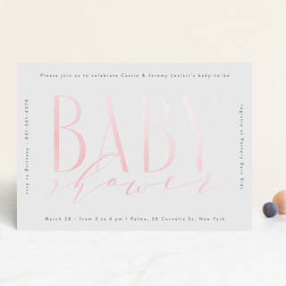 Modern Baby Gloss-Press® Baby Shower Invitations