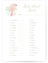 Littlest Friends Baby Shower Game Cards