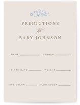 Blooming Foil Oval Baby Shower Game Cards