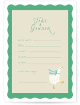 Goose Baby Shower Game Cards
