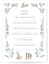 RabbitAndFlowers Baby Shower Game Cards