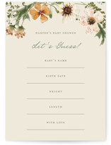 Whimsical Baby Shower Baby Shower Game Cards