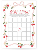 Cherry Sweet Baby Shower Game Cards