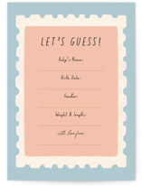 Stamp Baby Shower Game Cards