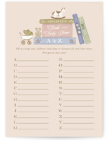 A New Chapter Baby Shower Game Cards