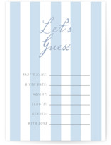 Sail Boats Baby Baby Shower Game Cards