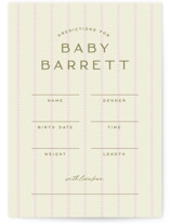 stitched lines Baby Shower Game Cards