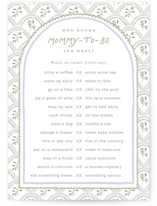 Sweet Pea Baby Shower Game Cards