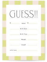 two times Baby Shower Game Cards