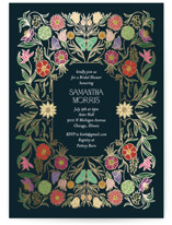 Gilded Tapestry Foil-Pressed Bridal Shower Invitations