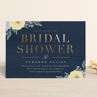Blooming Shower Foil-Pressed Bridal Shower Invitations