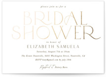 Modern Take Foil-Pressed Bridal Shower Invitations